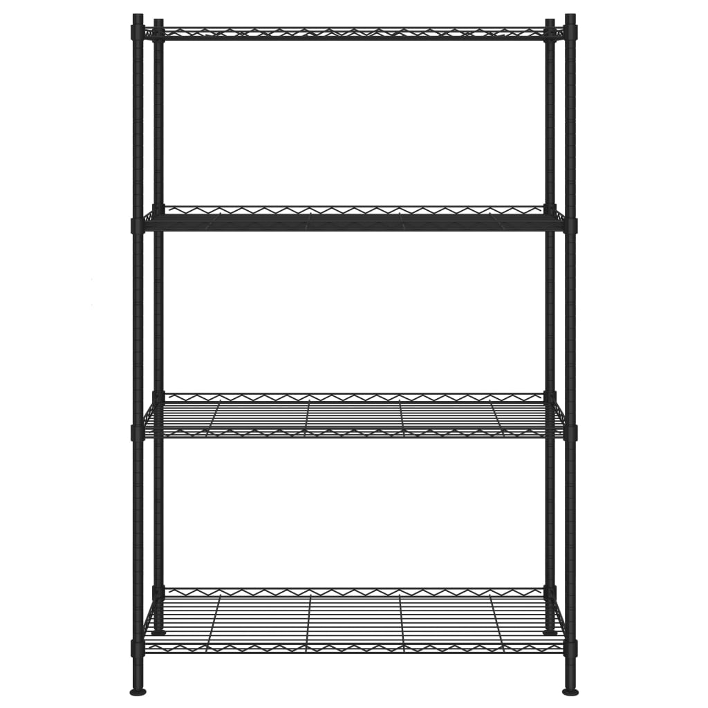 Scaffale A 4 Livelli 90x35x137 Cm Nero 200 kg - Image 3