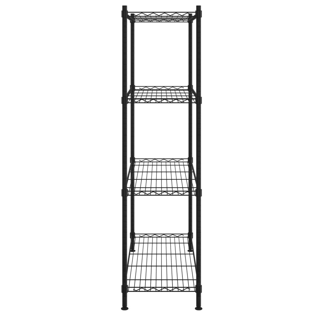 Scaffale A 4 Livelli 90x35x137 Cm Nero 200 kg - Image 4