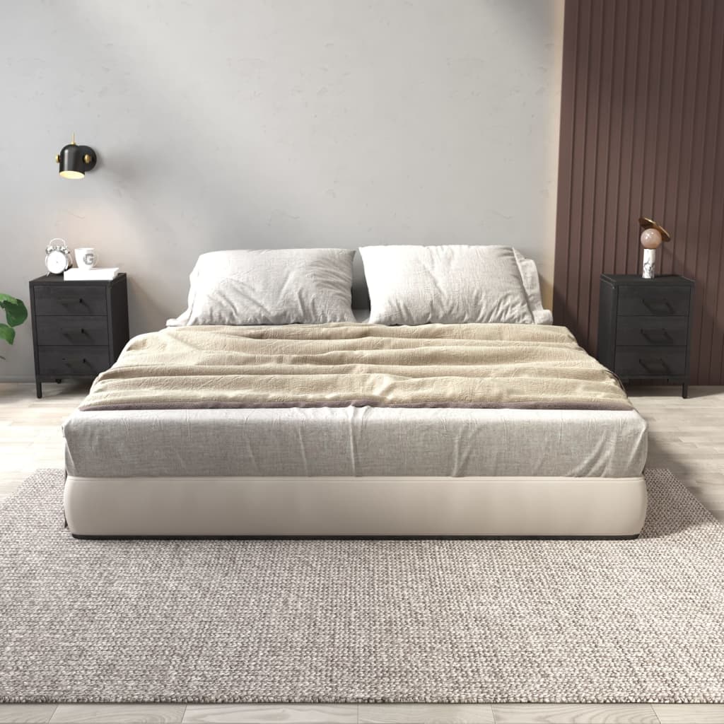 Comodini 2 Pz Neri 40x30x55 Cm In Legno Massello Di Pino