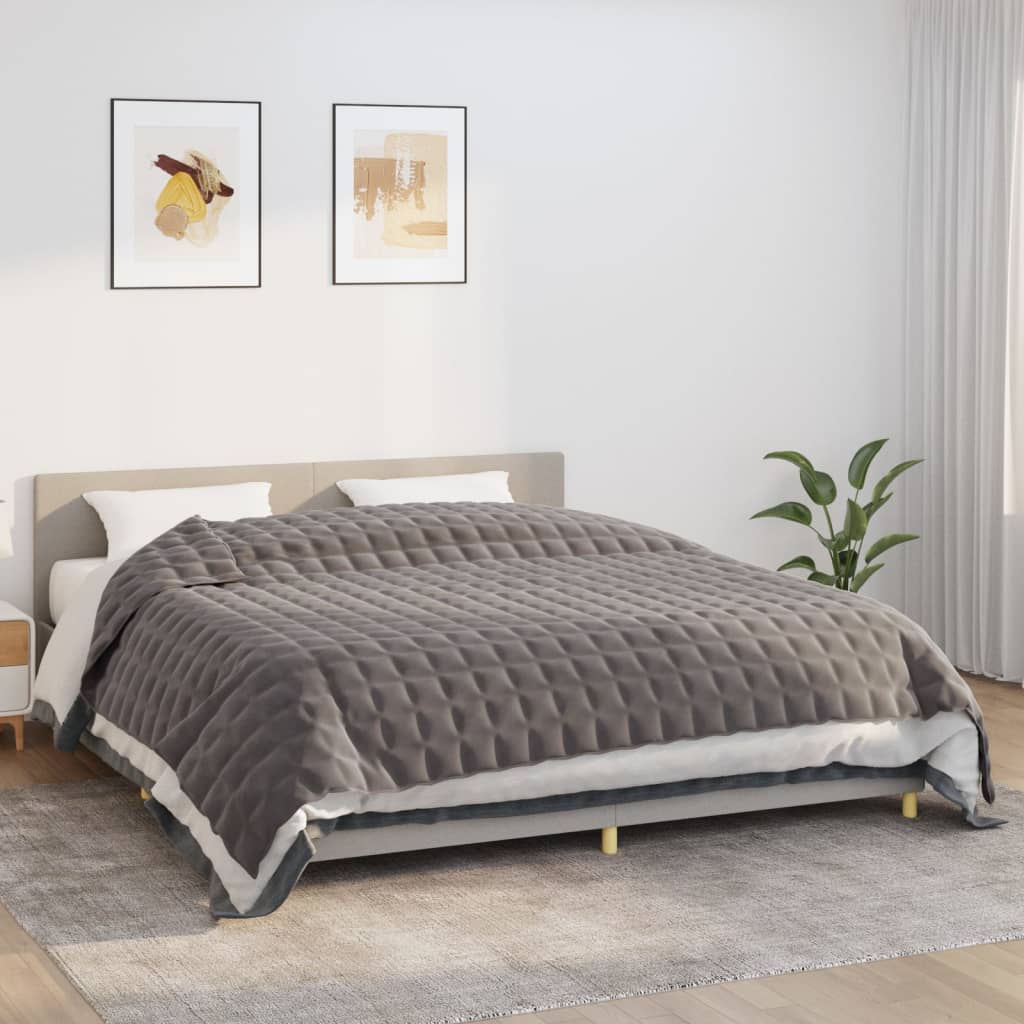 Coperta Ponderata Grigia 220x260 Cm 15 Kg Tessuto