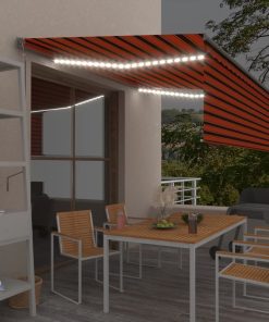 Vidaxltenda Automatica Parasoleledsensorevento 4x3 M Aranciomarrone