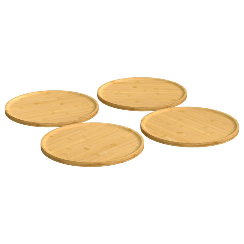 Piatti Per Pizza 4 Pz Ø32x1,5 Cm In Bambù