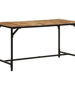 Tavolo Da Pranzo 140x70x75 Cm In Legno Massello Di Mango Grezzo
