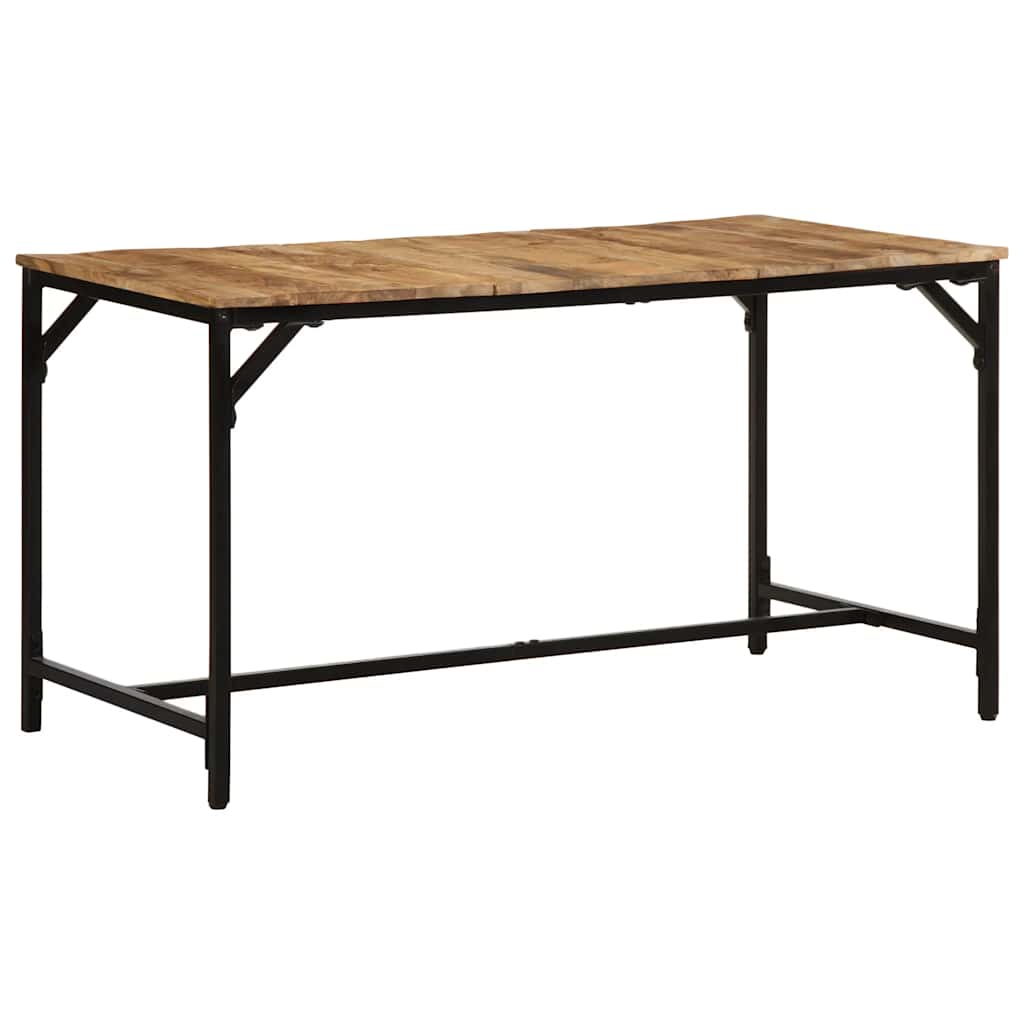 Tavolo Da Pranzo 140x70x75 Cm In Legno Massello Di Mango Grezzo
