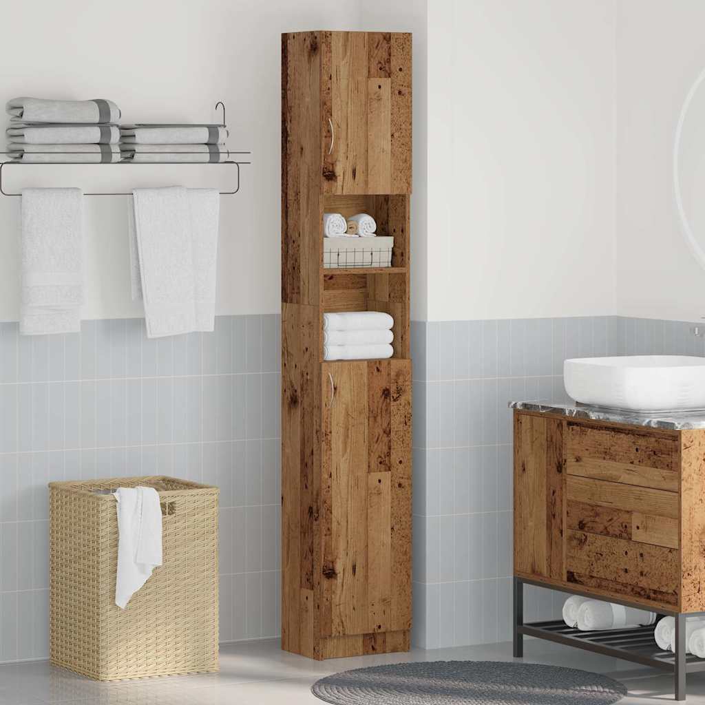 Mobile Da Bagno Legno Antico 32x25,5x190 Cm In Legno Ingegnerizzato - Image 3