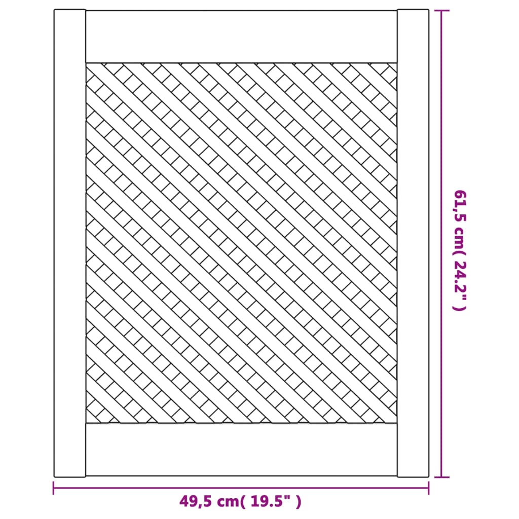 Ante Con Design A Reticolo 2 Pz 49,5x61,5 Cm In Legno Di Pino - Image 6