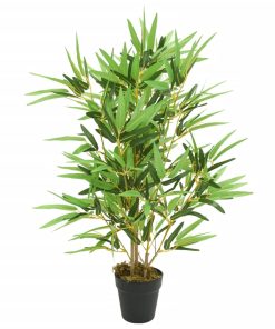 Albero Bambù Artificiale 368 Foglie 80 Cm Verde
