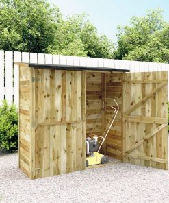 Capanno Attrezzi Da Giardino In Pino Impregnato 182x76x175 cm