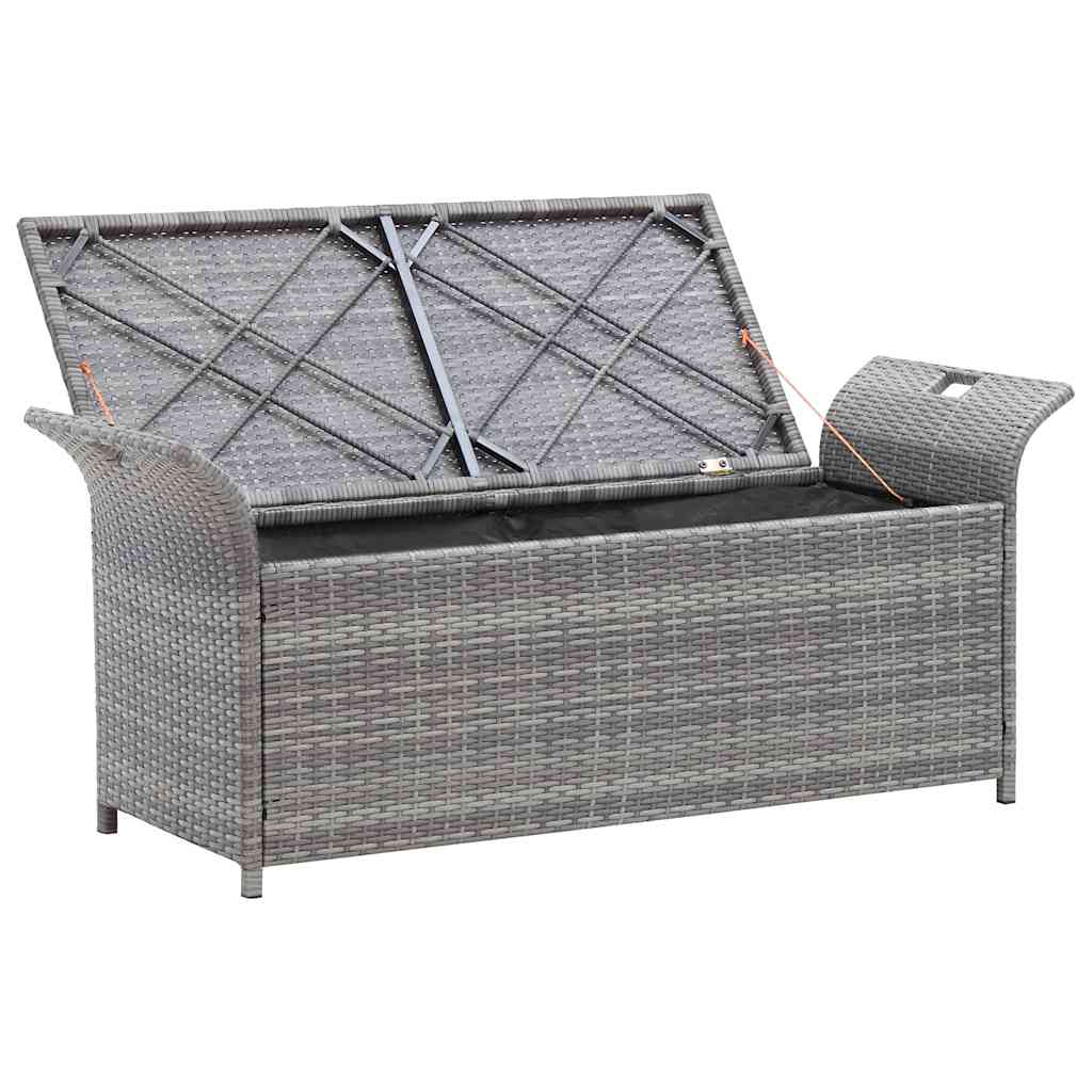 Cassapanca Con Cuscino Grigia 138 Cm In Polyrattan - Image 5