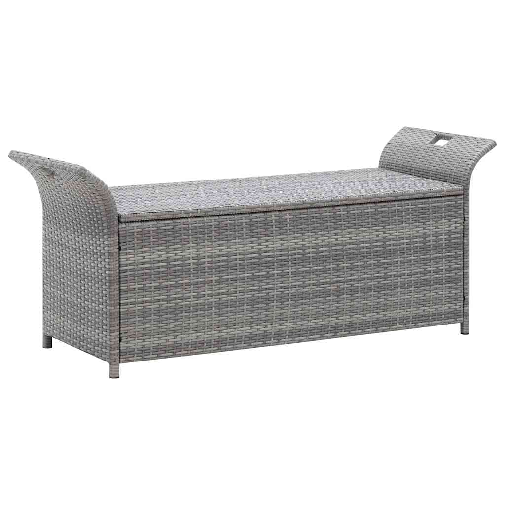 Cassapanca Con Cuscino Grigia 138 Cm In Polyrattan - Image 4