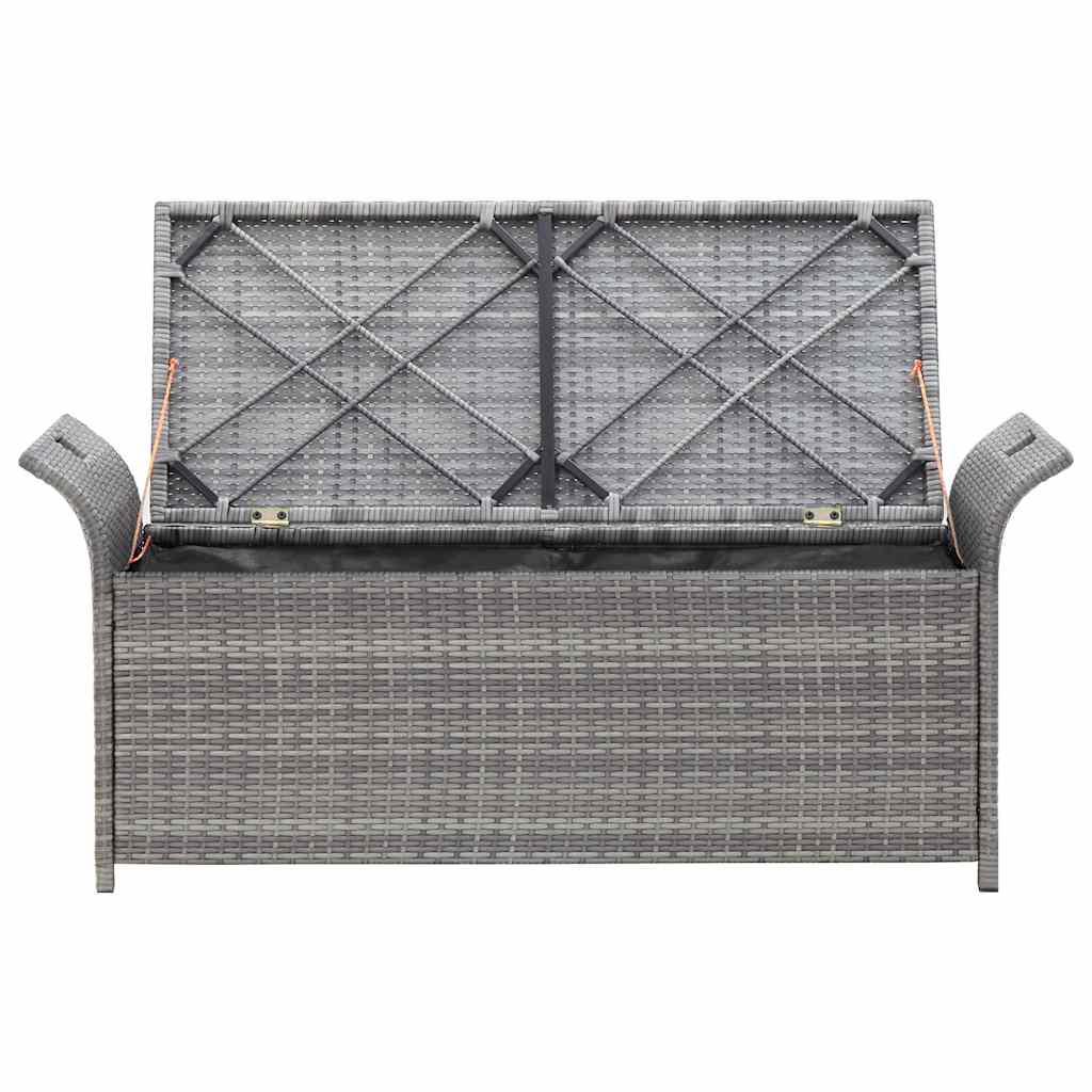 Cassapanca Con Cuscino Grigia 138 Cm In Polyrattan - Image 6