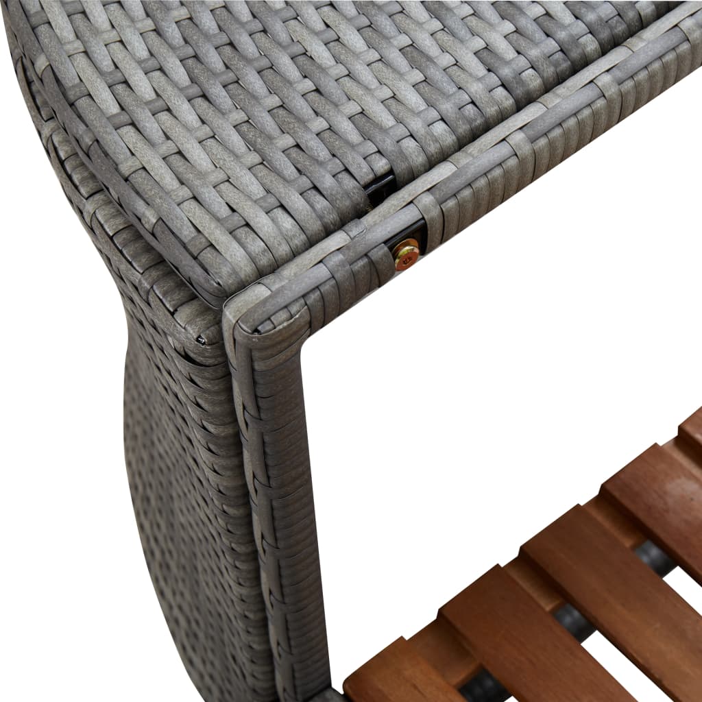 Bordo Spa Quadrato Grigio 268 X 268 X 55 Cm In Polyrattan - Image 5