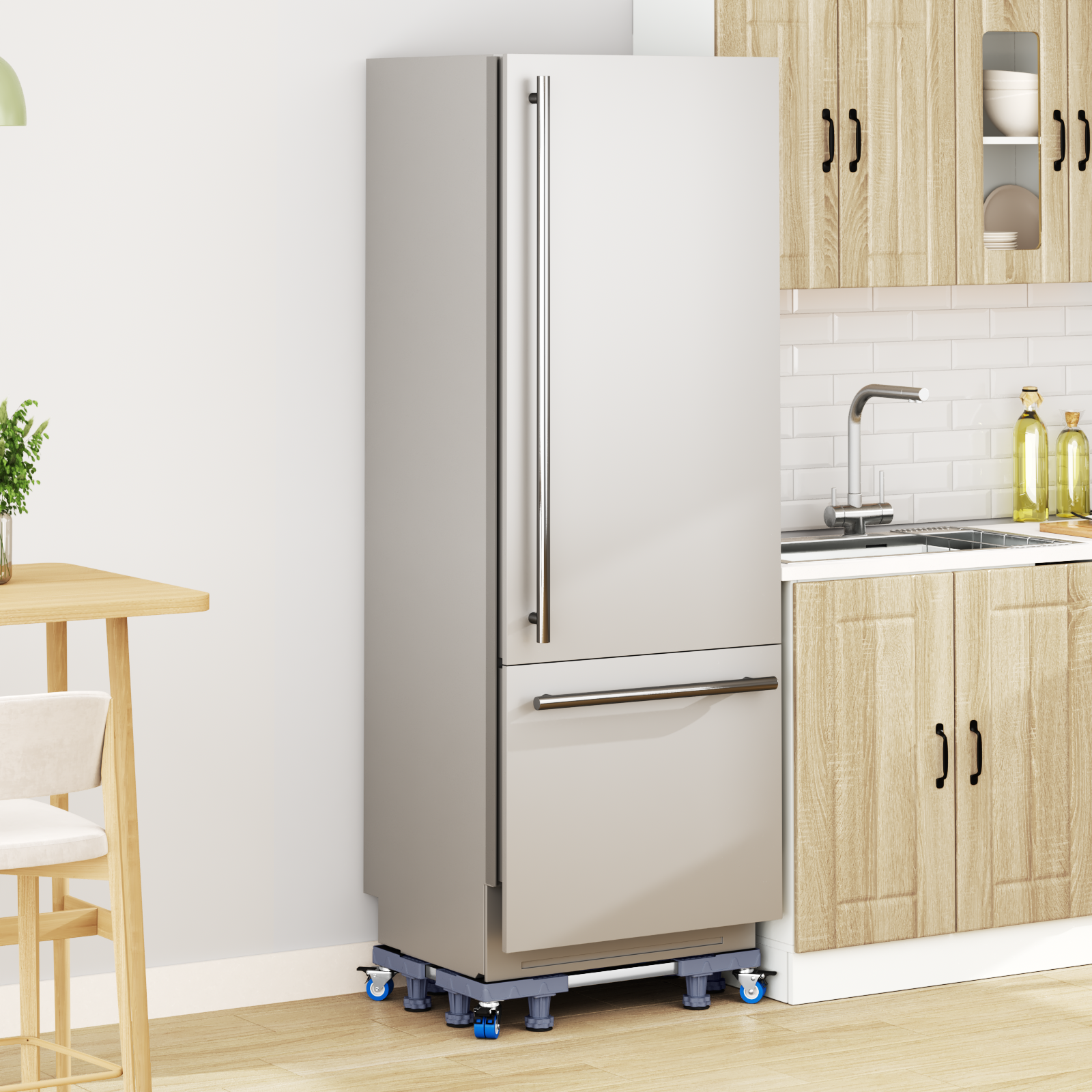 Base Per Lavatrice Grigio 66 X 66 X 12 Cm Metallo - Image 4