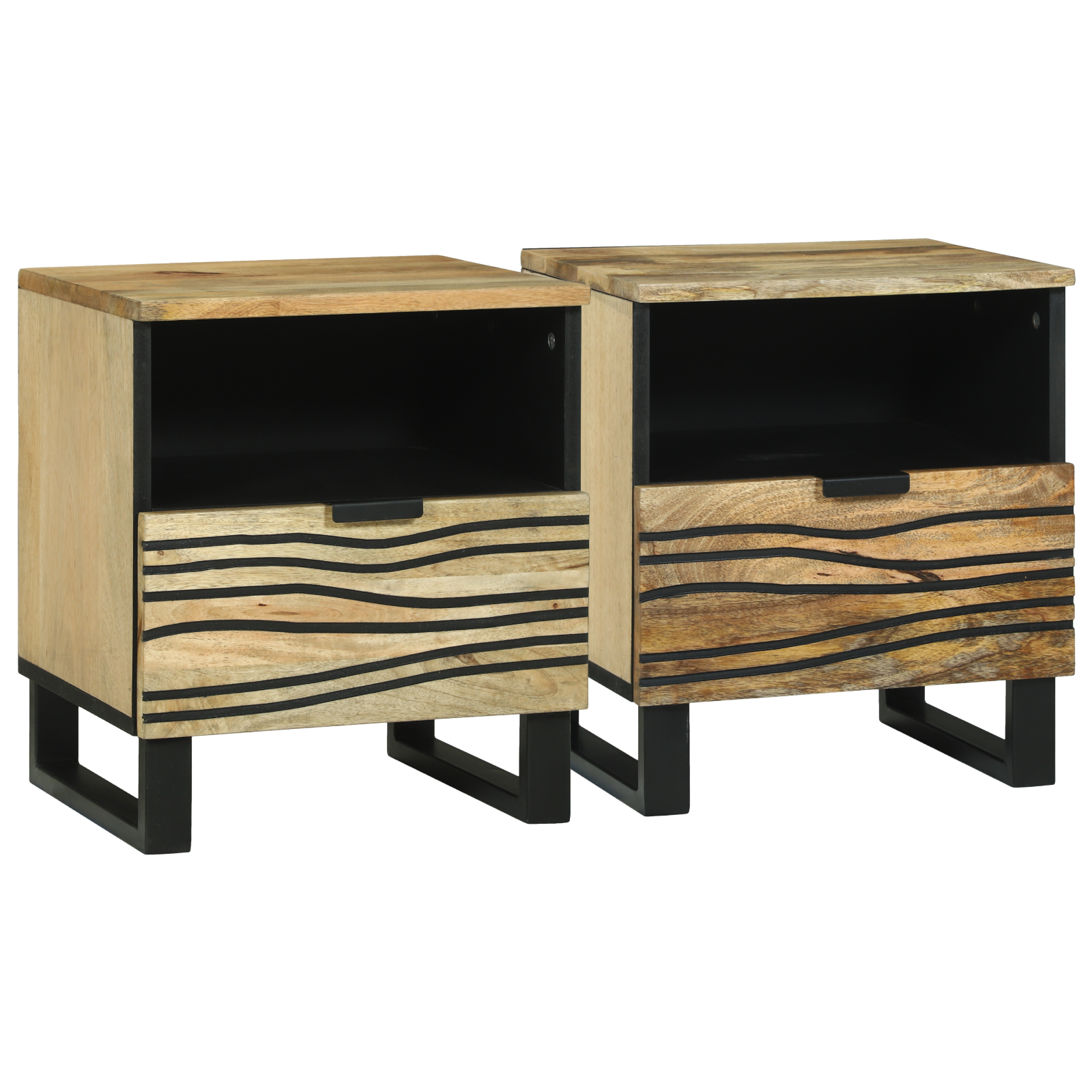 Armadio Da Notte Con Cassetto 2 Pcs Marrone 40 X 33 X 46 cm
