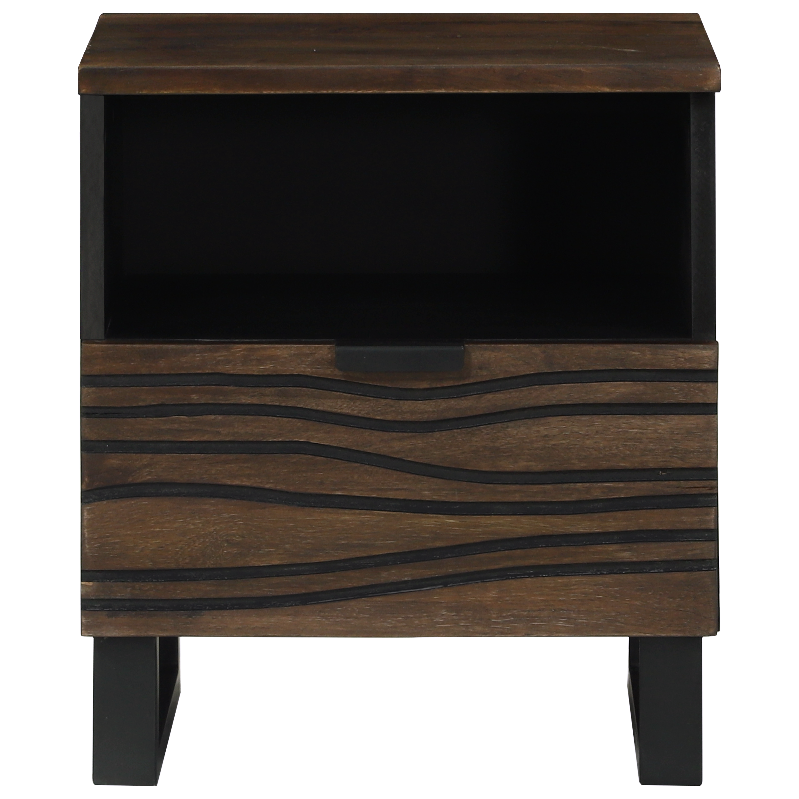 Armadio Da Notte Noce 40 X 33 X 46 Cm Legno Massello Di Mango - Image 3