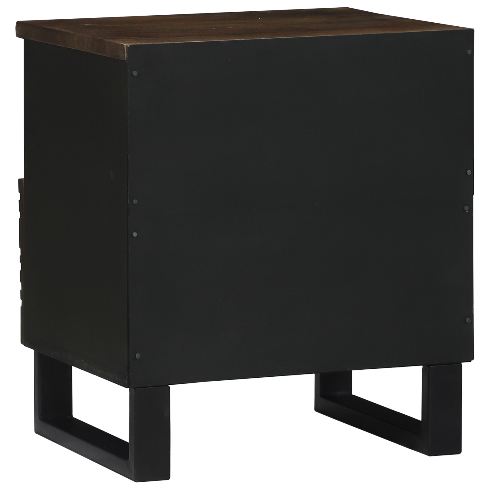 Armadio Da Notte Noce 40 X 33 X 46 Cm Legno Massello Di Mango - Image 5