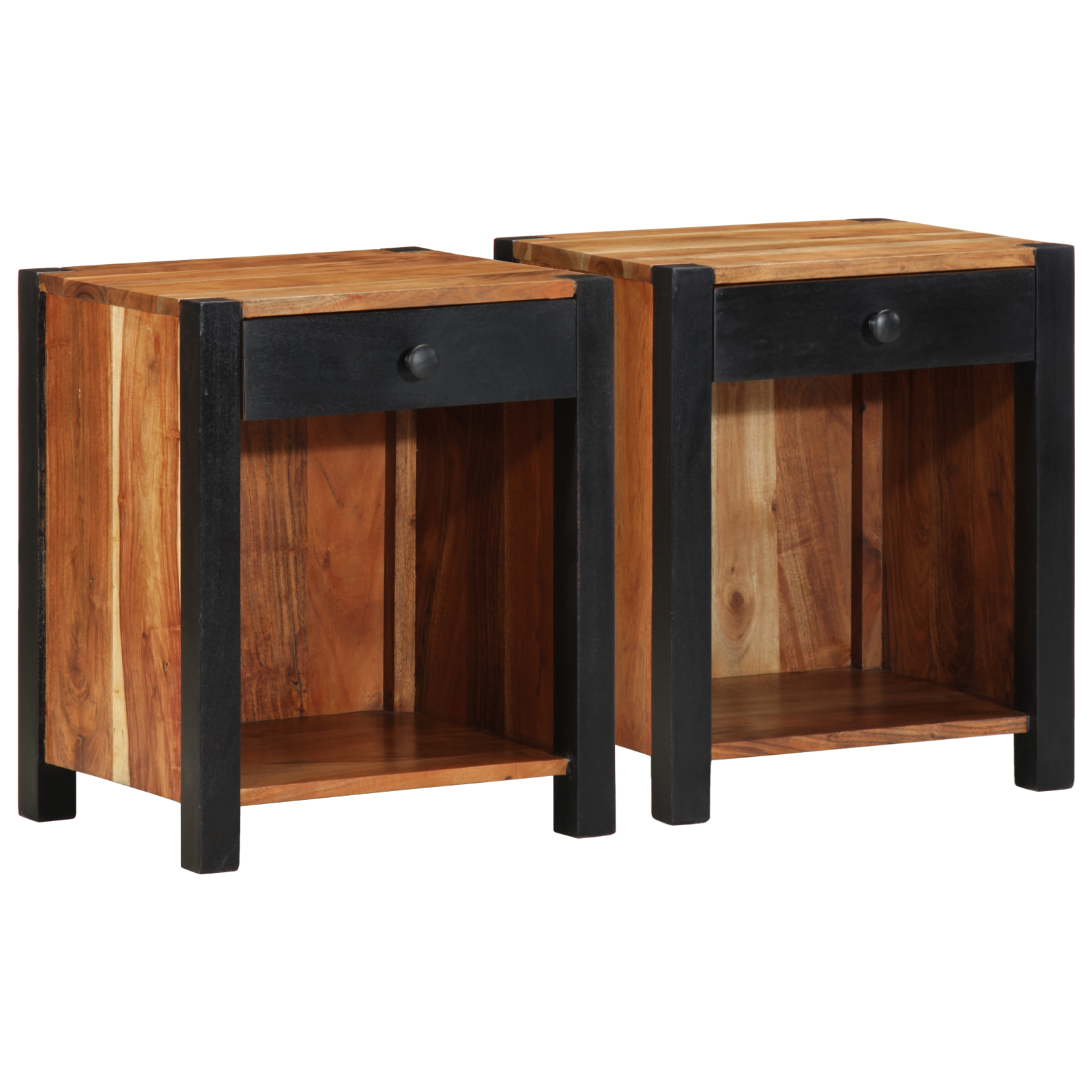Armadio Da Notte Con Cassetto 2 Pcs Marrone 40 X 35 X 50 cm