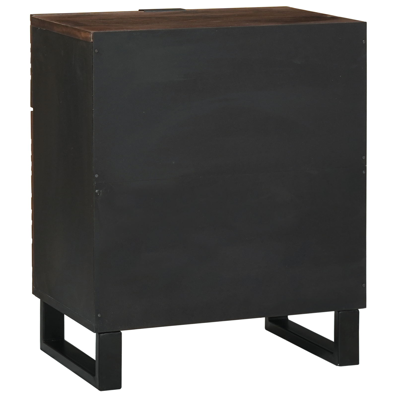 Armadio Da Notte Noce 50 X 33 X 60 Cm Legno Massello Di Mango - Image 5