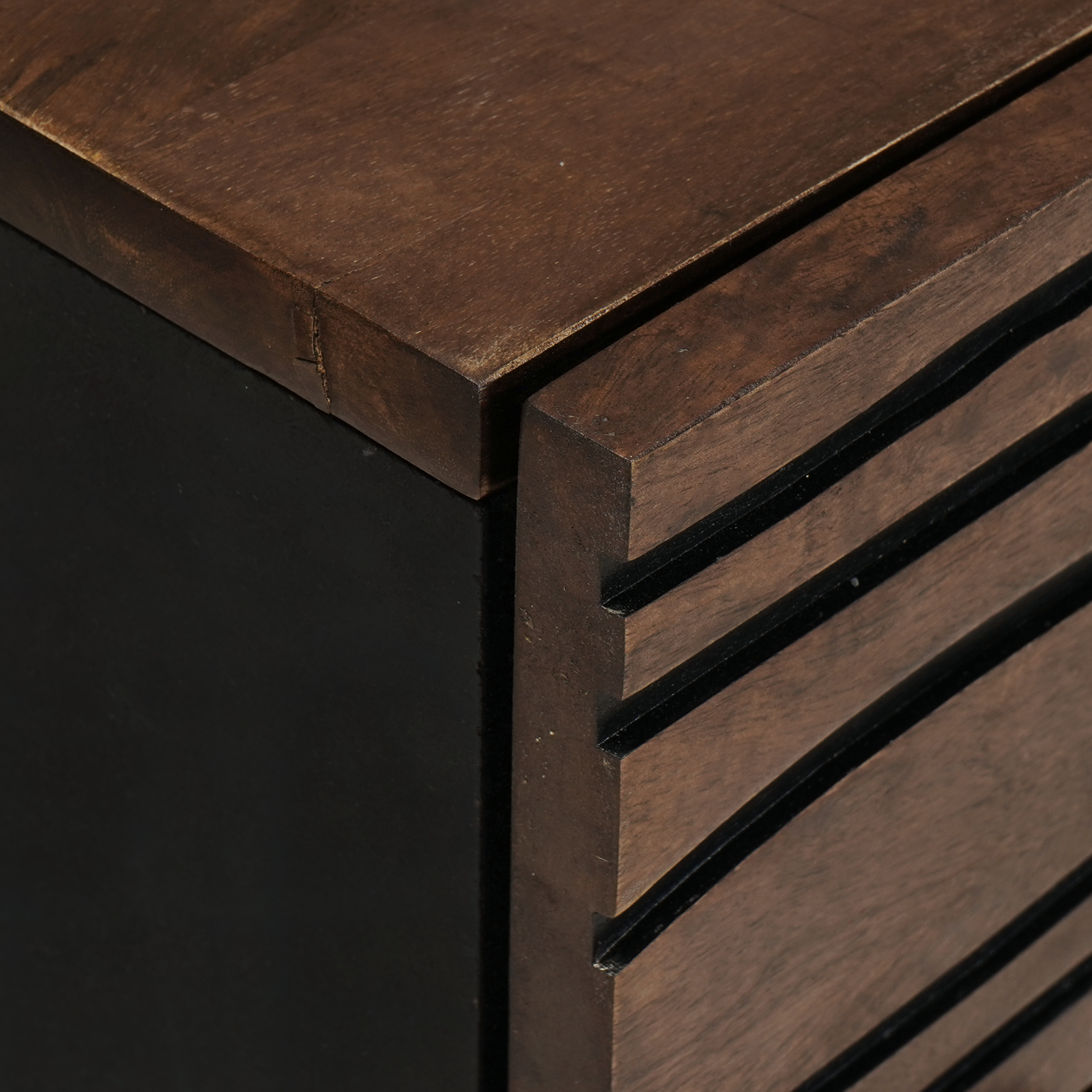 Armadio Da Notte Noce 50 X 33 X 60 Cm Legno Massello Di Mango - Image 6