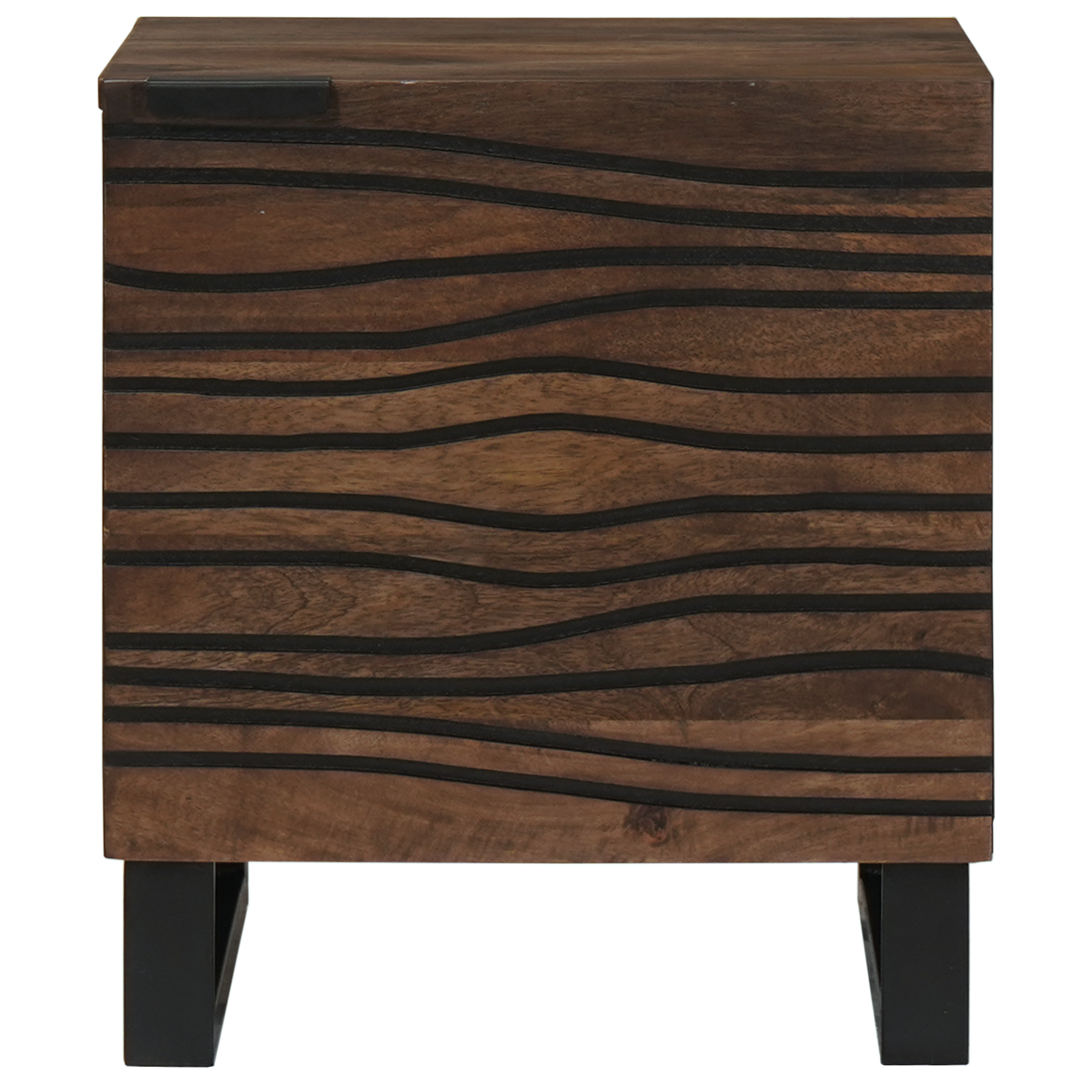 Armadio Da Notte Noce 40 X 33 X 46 Cm Legno Massello Di Mango - Image 3