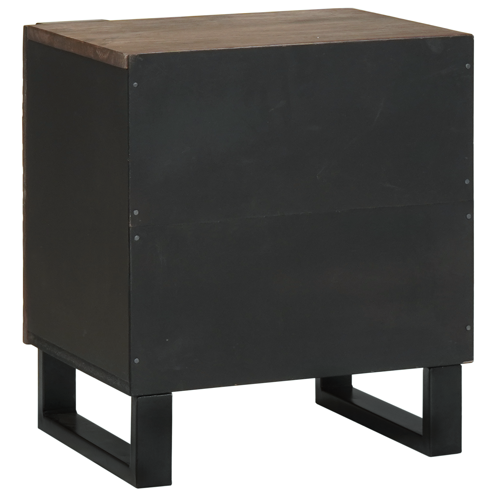 Armadio Da Notte Noce 40 X 33 X 46 Cm Legno Massello Di Mango - Image 5