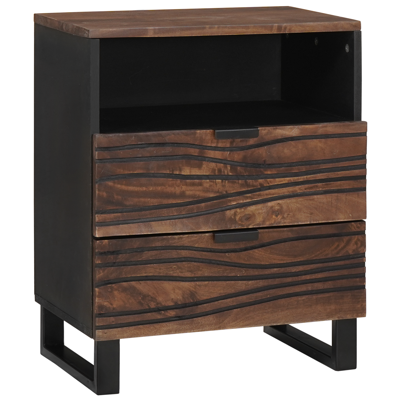Armadio 50x33x60 Cm In Legno Massello Di Mango E Legno Ingegnerizzato