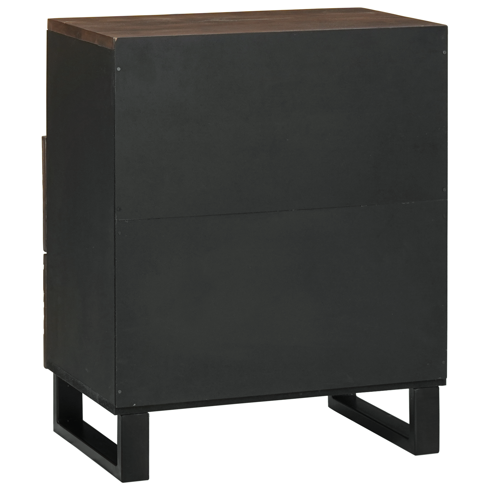 Armadio Da Notte Noce 50 X 33 X 60 Cm Legno Massello Di Mango - Image 5