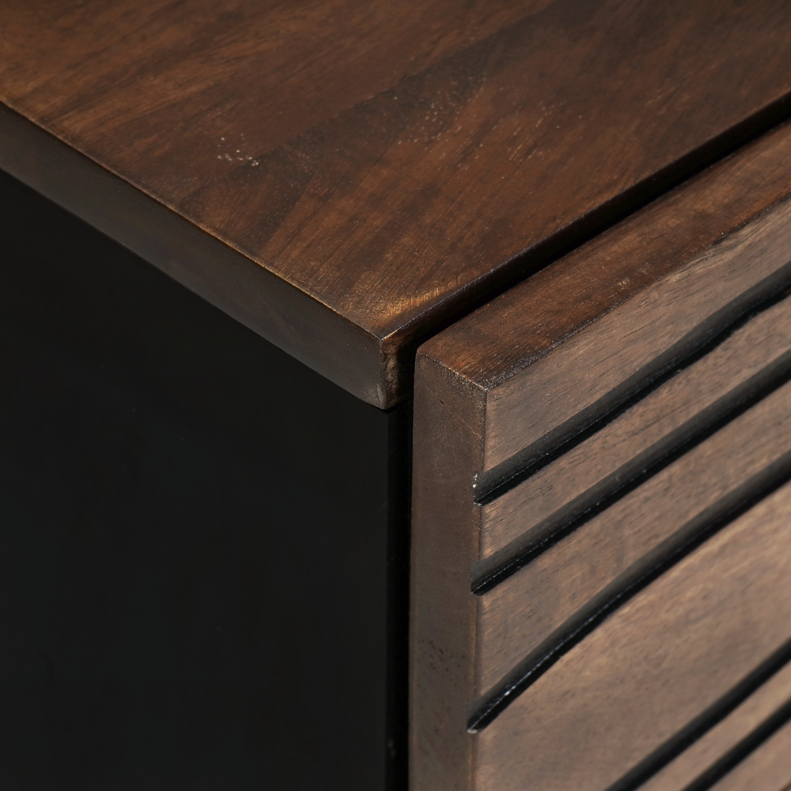 Armadio Da Notte Noce 50 X 33 X 60 Cm Legno Massello Di Mango - Image 6