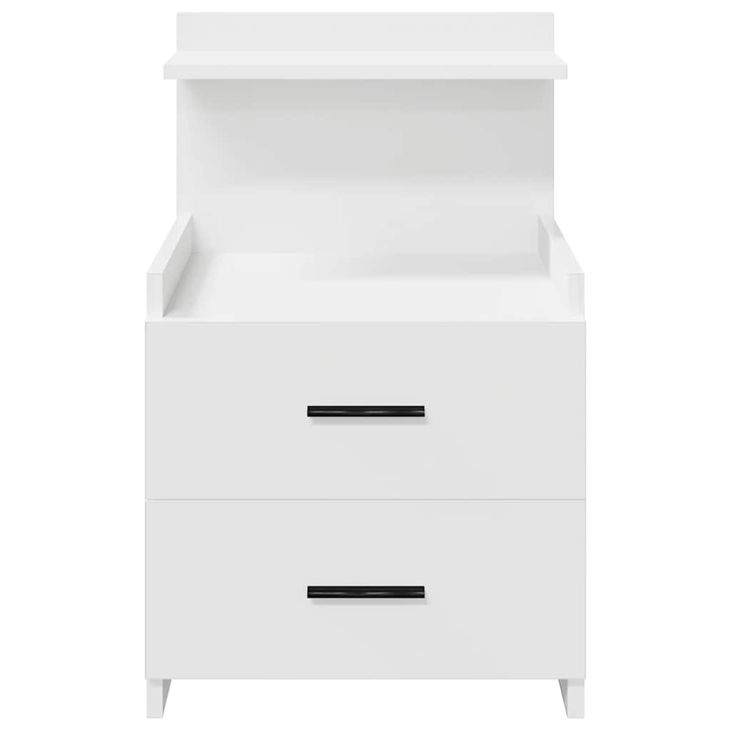 Comodini 2 Pz Con 2 Cassetti Bianchi 40x36,5x62 cm - Image 4