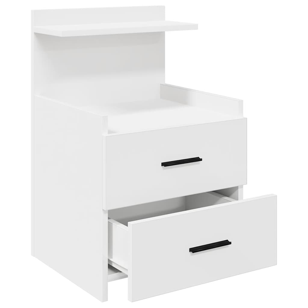 Comodini 2 Pz Con 2 Cassetti Bianchi 40x36,5x62 cm - Image 5
