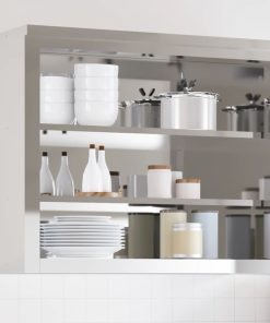 Mobile Cucina Da Parete Con Ripiani In Acciaio Inossidabile
