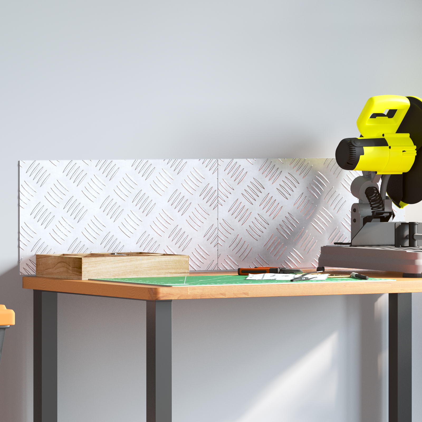 Dischi Quadrati 2 Pcs Argento 50 X 25 Cm Alluminio - Image 4