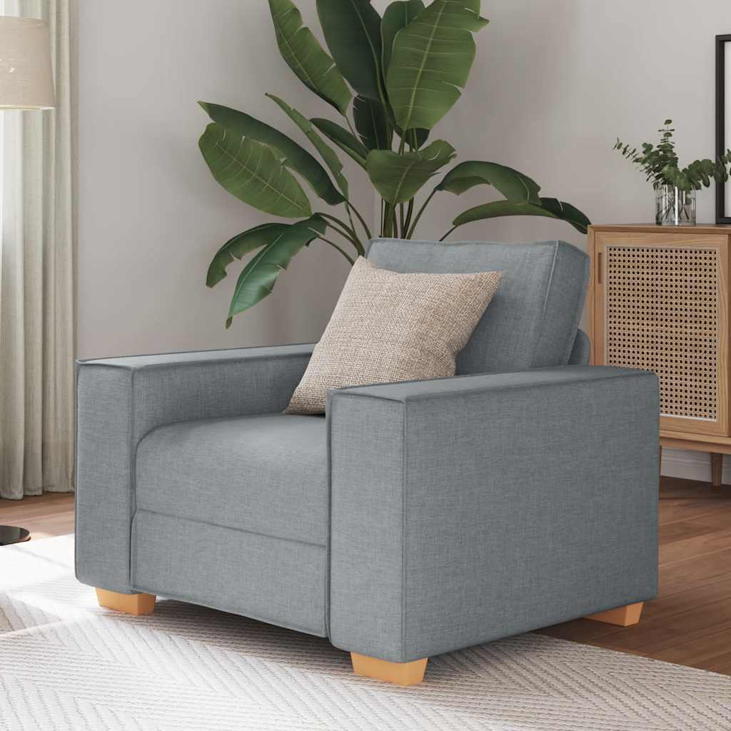 Poltrona Divano Grigio Chiaro 60 Cm Tessuto