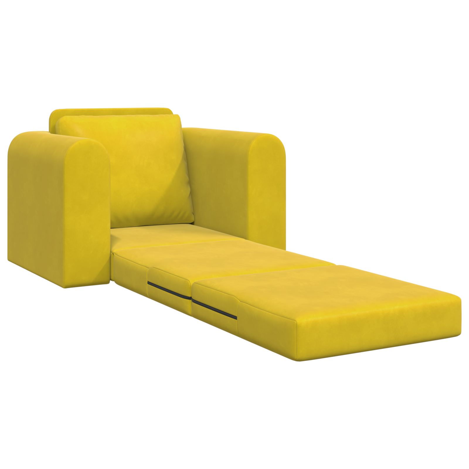 Divano Letto Giallo 98 X 71 X 83 Cm Velluto - Image 4