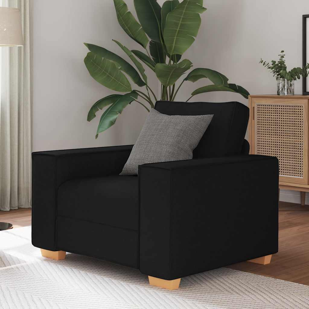 Poltrona Divano Nero 60 Cm Tessuto