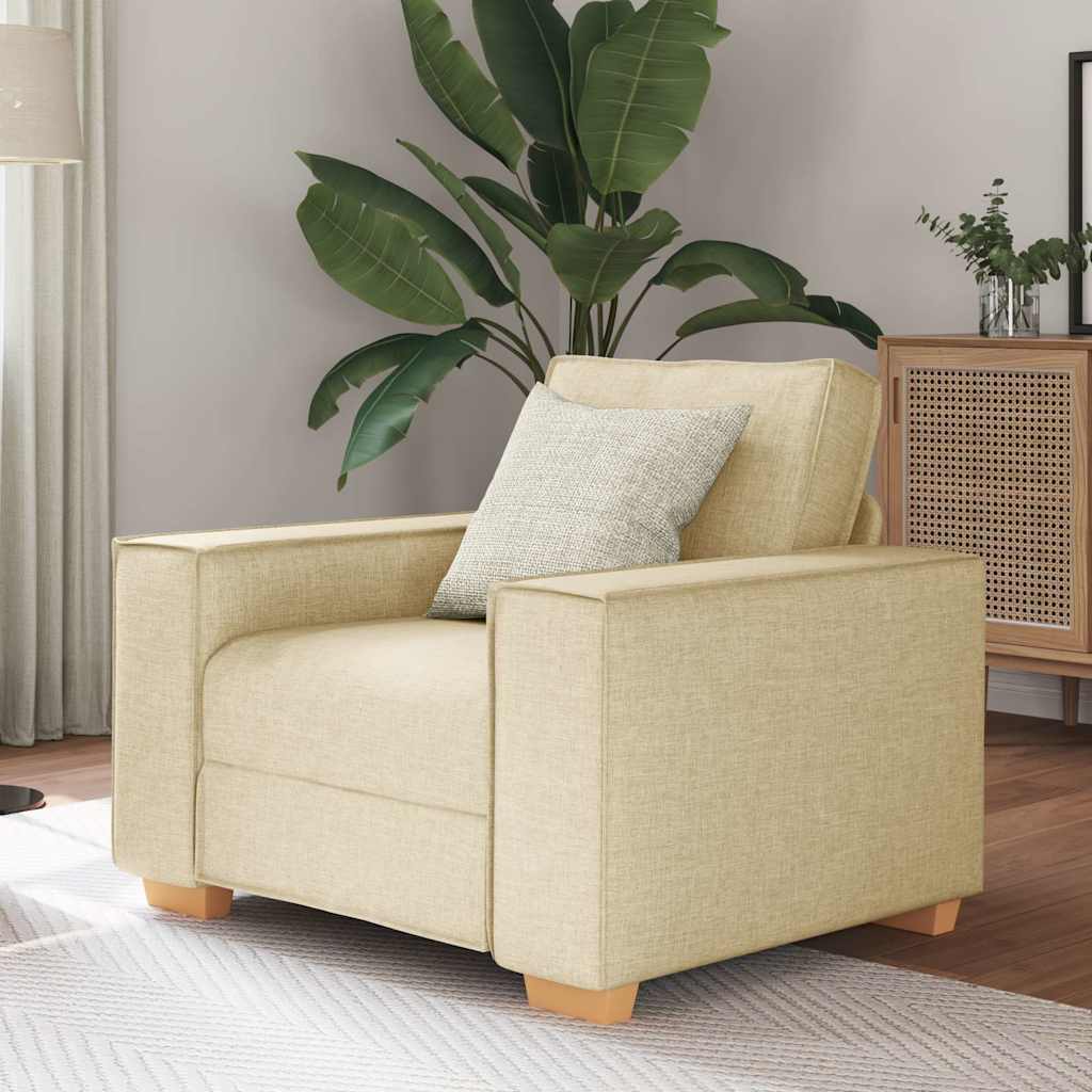 Poltrona Divano Crema 60 Cm Tessuto
