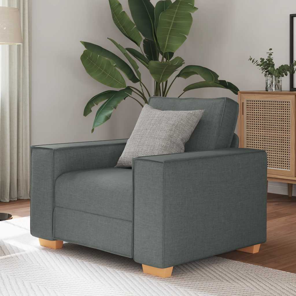 Poltrona Divano Grigio Scuro 60 Cm Tessuto