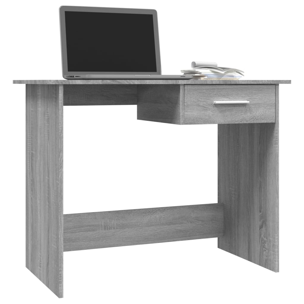 Scrivania Grigio Sonoma 100x50x76 Cm In Legno Multistrato - Image 3