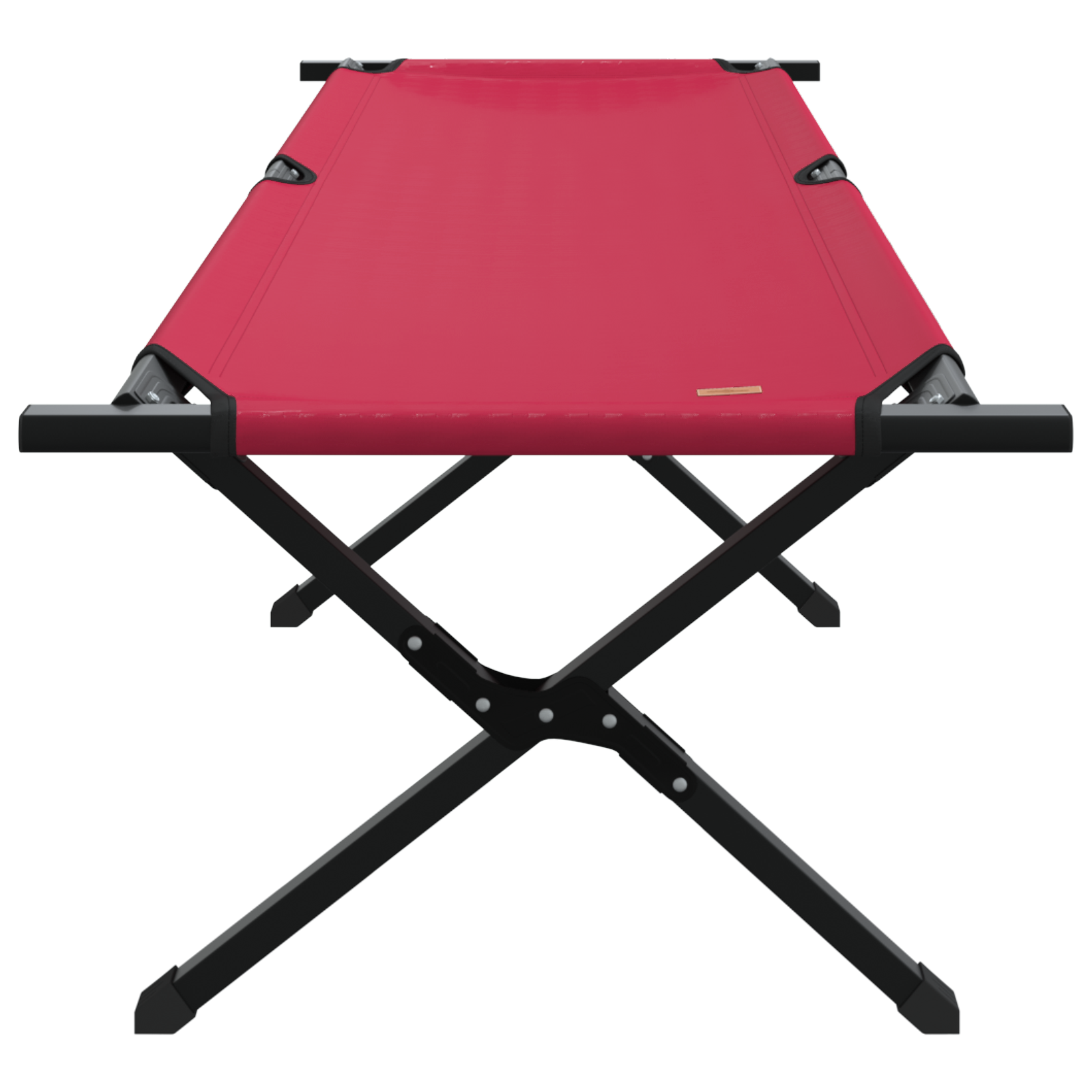 Letto Da Campeggio Pieghevole Rosso Tessuto Oxford - Image 3