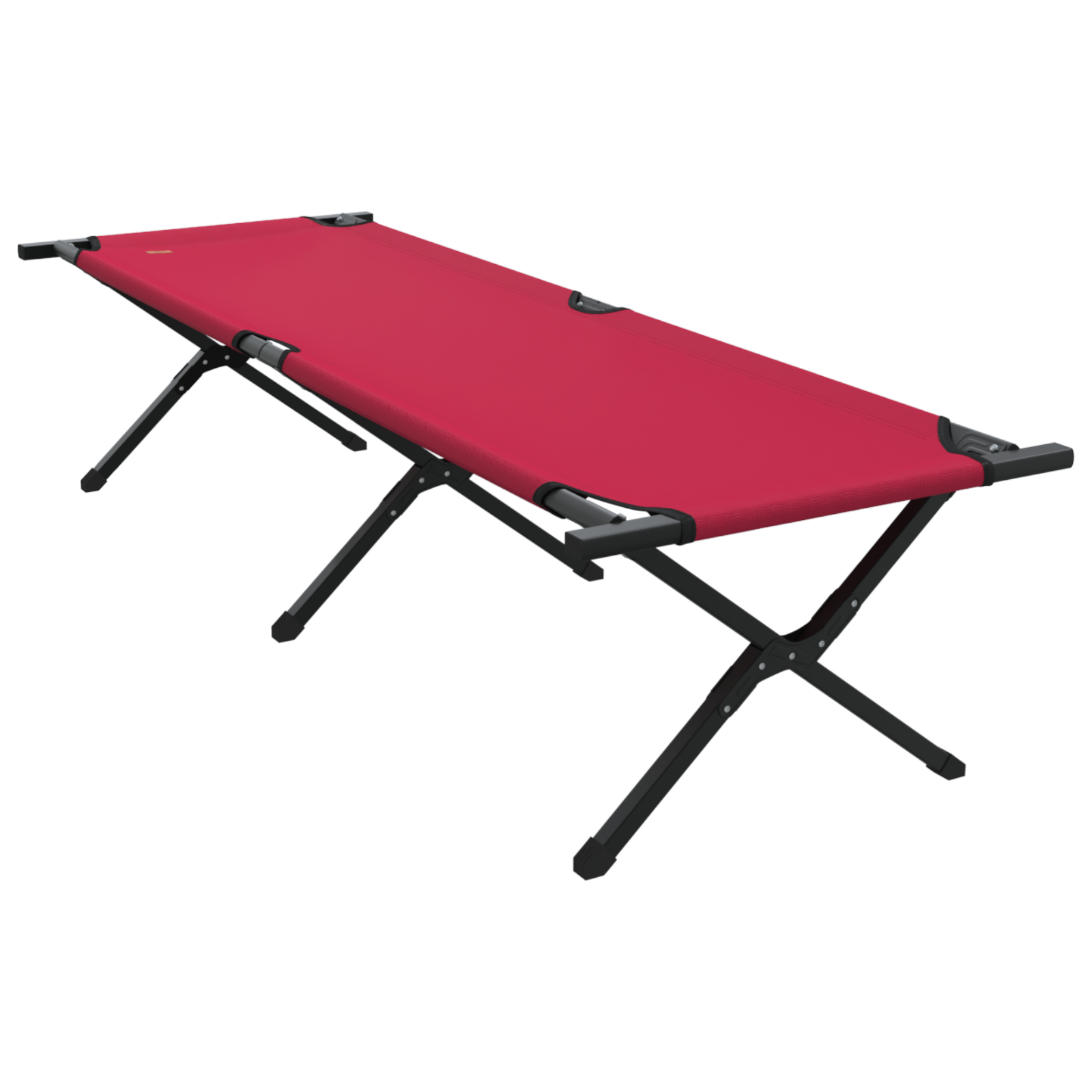 Letto Da Campeggio Pieghevole Rosso Tessuto Oxford - Image 6