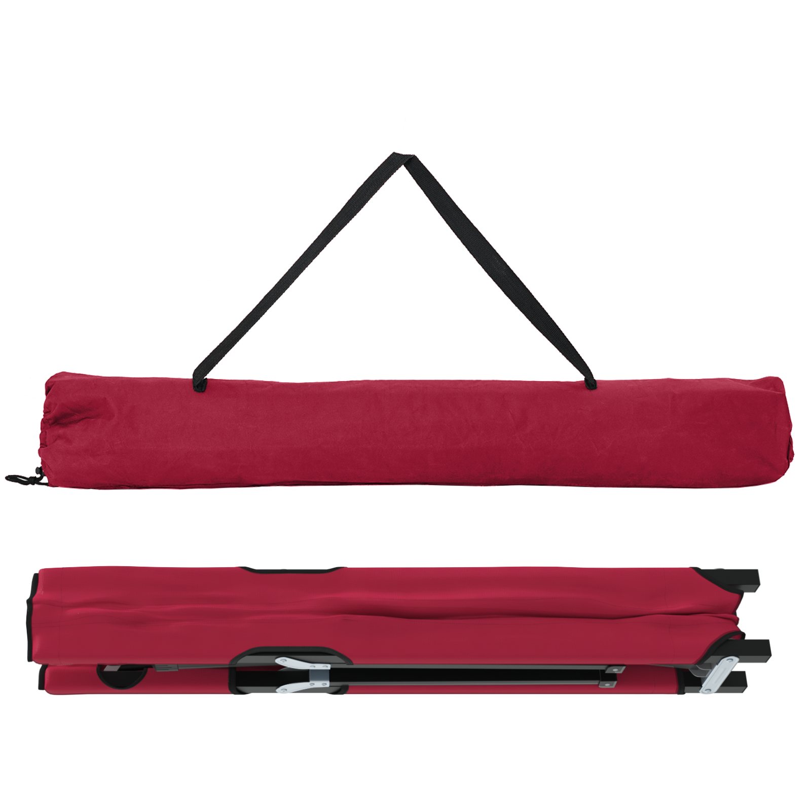 Letto Da Campeggio Pieghevole 2 Pcs Rosso 206 X 76 X 74 cm - Image 5
