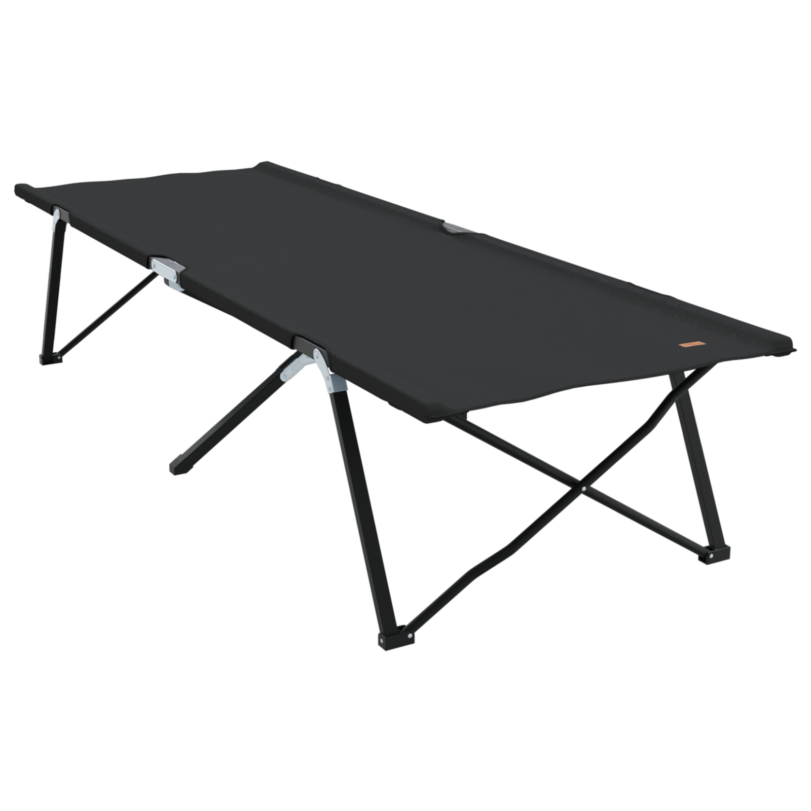 Letto Da Campeggio Pieghevole 2 Pcs Nero 206 X 76 X 74 cm - Image 3