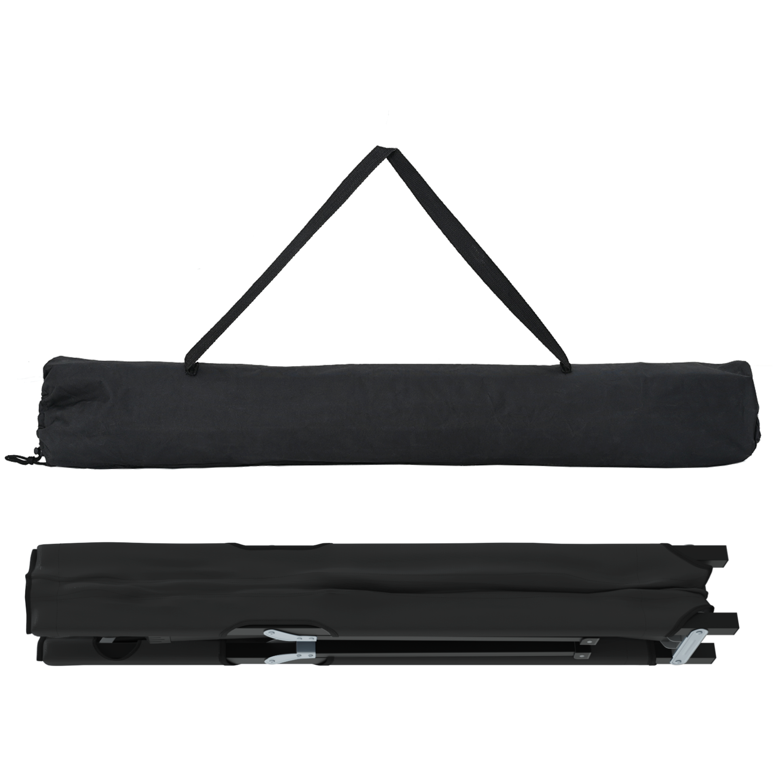 Letto Da Campeggio Pieghevole 2 Pcs Nero 206 X 76 X 74 cm - Image 5
