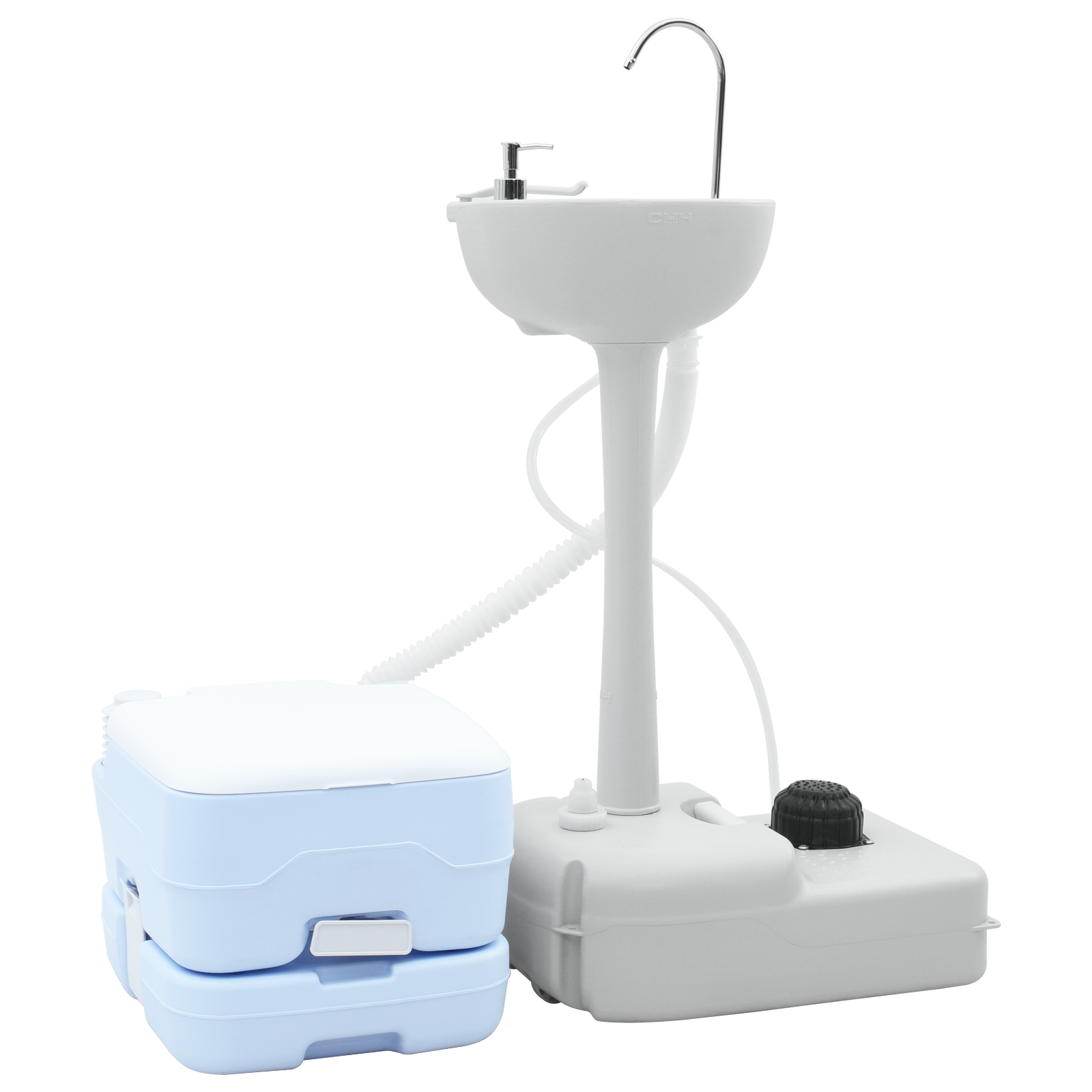Toilette Da Campeggio 2 Pcs Blu E Bianco