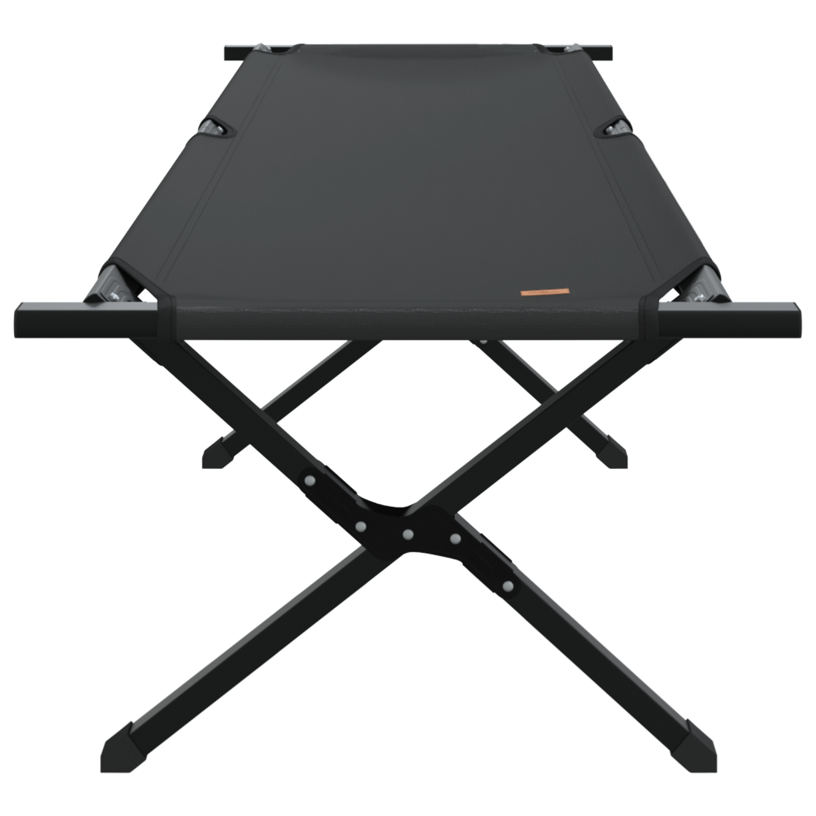 Letto Da Campeggio Pieghevole Nero Tessuto Oxford - Image 3