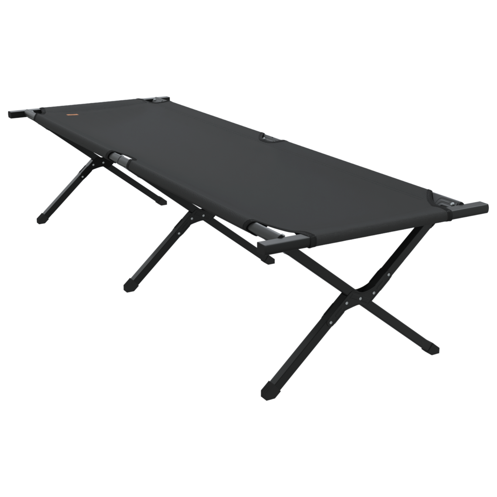 Letto Da Campeggio Pieghevole Nero Tessuto Oxford - Image 6