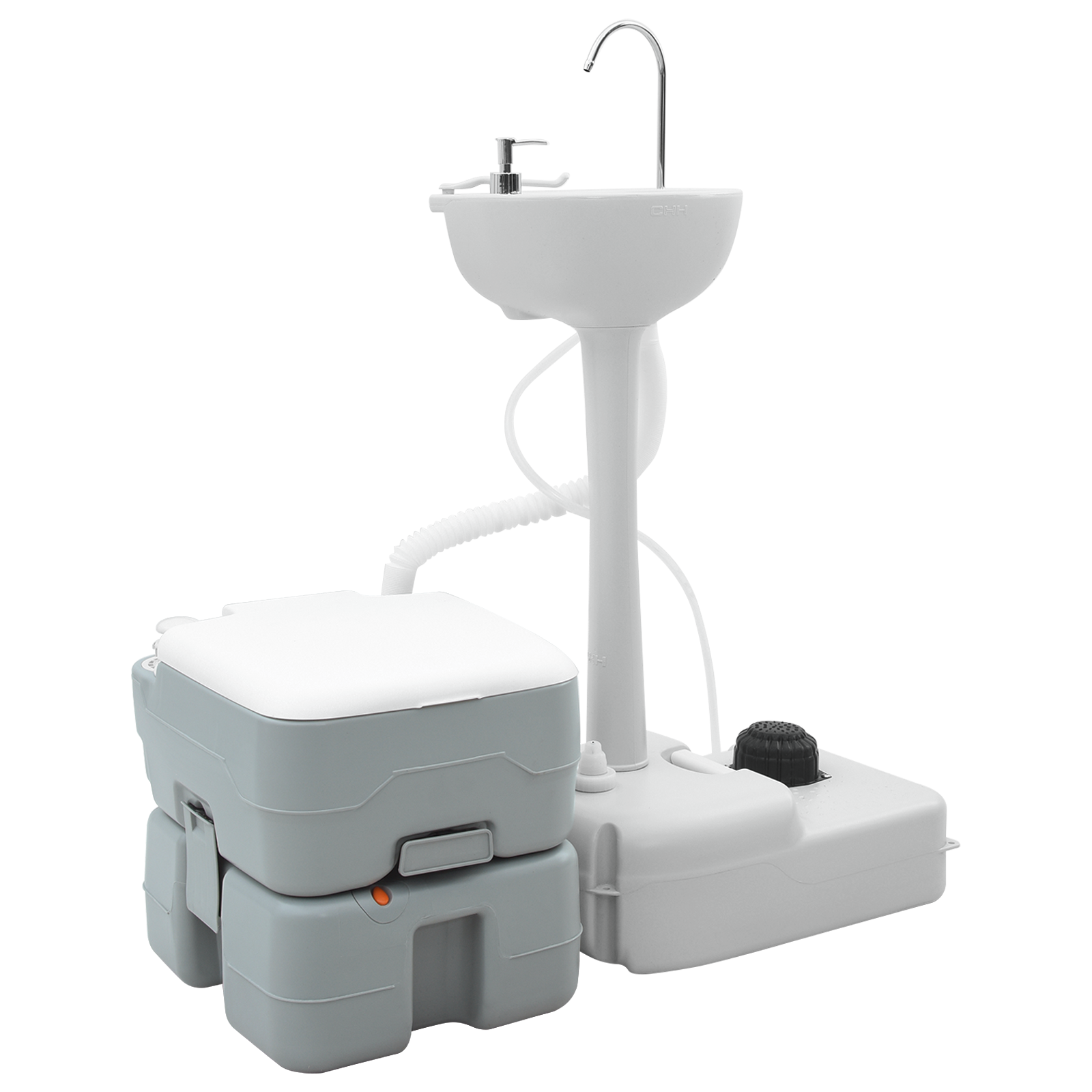 Set Da Campeggio 2 Pcs Grigio 50.5 X 33 X 103 Cm Plastica