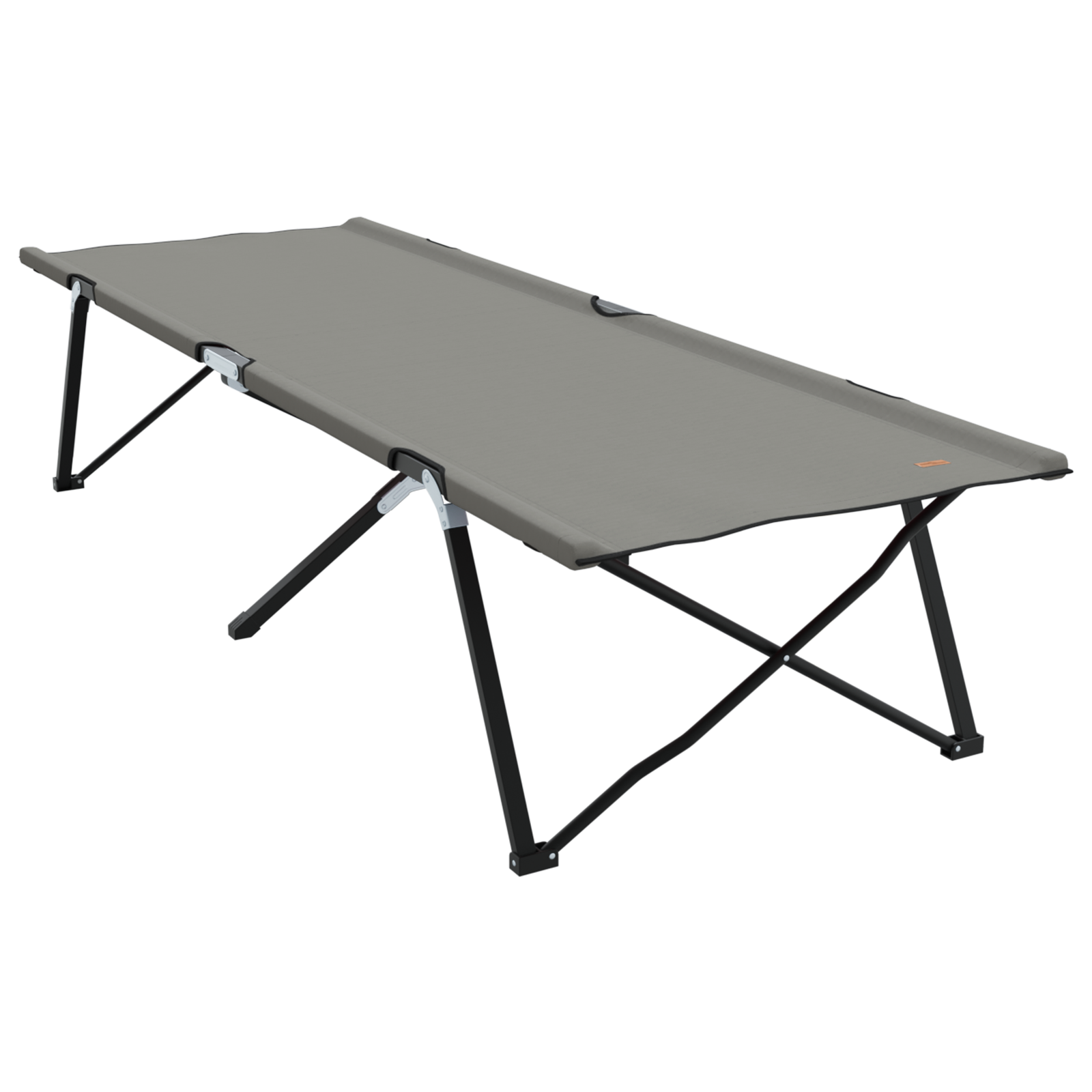 Letto Da Campeggio Pieghevole 2 Pcs Grigio 206 X 76 X 74 cm - Image 3