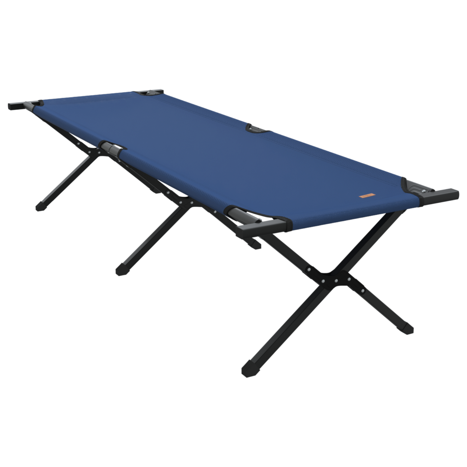Letto Da Campeggio Pieghevole Blu Tessuto Oxford - Image 3
