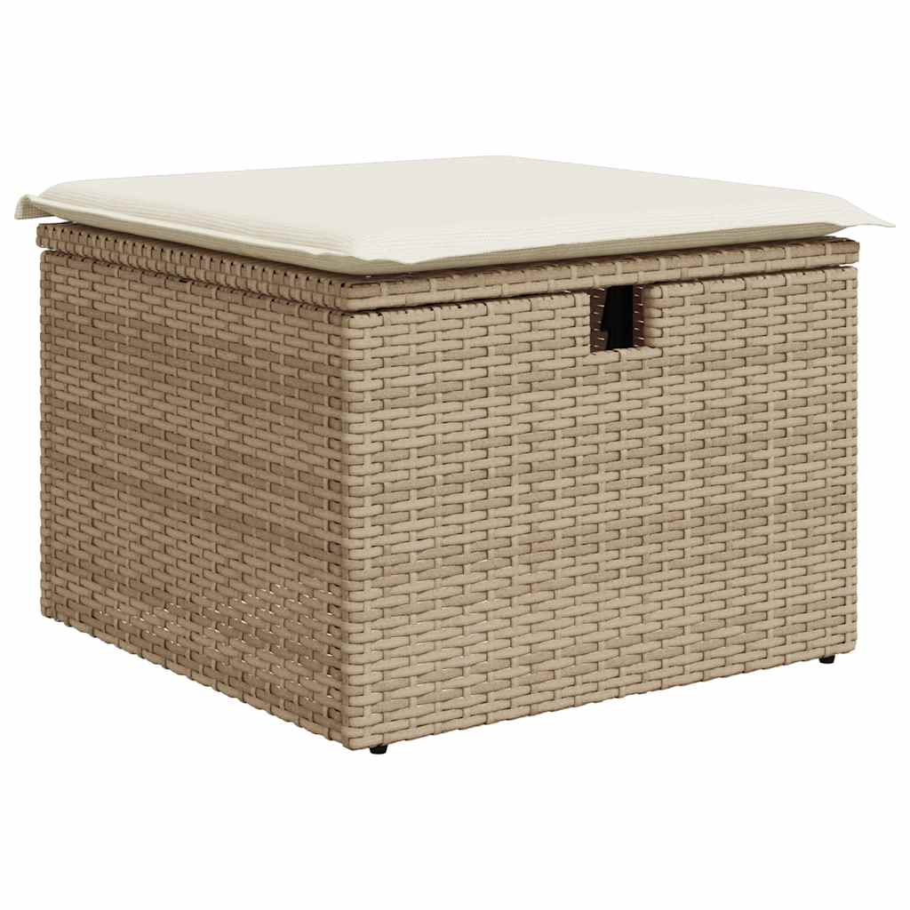 Set Divano Da Giardino 8 Pz Con Cuscini Beige In Polyrattan - Image 6